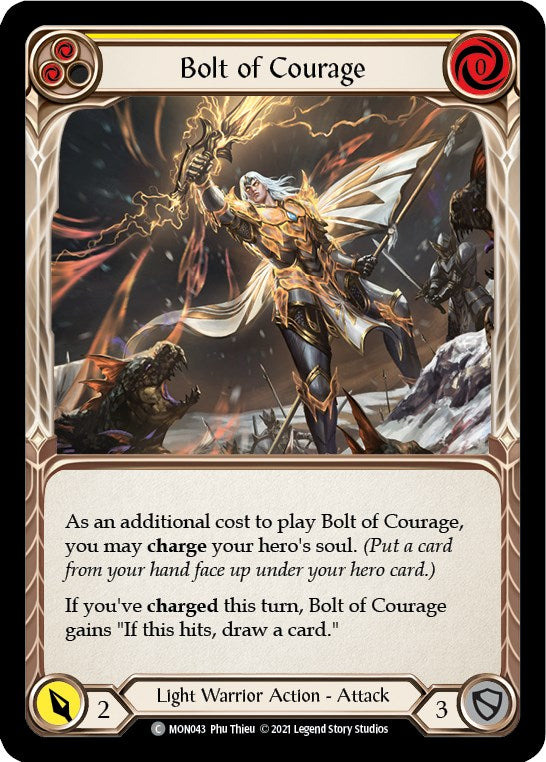 Flesh and Blood TCG: Bolt of Courage (Yellow) image