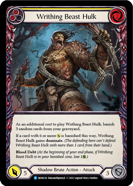 Flesh and Blood TCG: Writhing Beast Hulk (Yellow) image