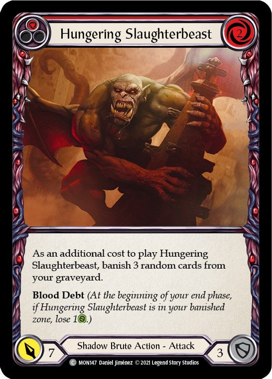 Flesh and Blood TCG: Hungering Slaughterbeast (Red) image