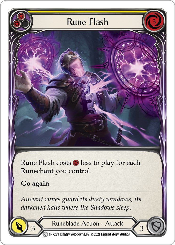 Flesh and Blood TCG: Rune Flash (Yellow) image