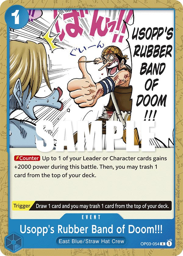 One Piece Card Game - Usopp's Rubber Band of Doom!!! - OP03-054 The Straw Hat Store One Piece Card Game - Usopp's Rubber Band of Doom!!! - OP03-054 The Straw Hat Store