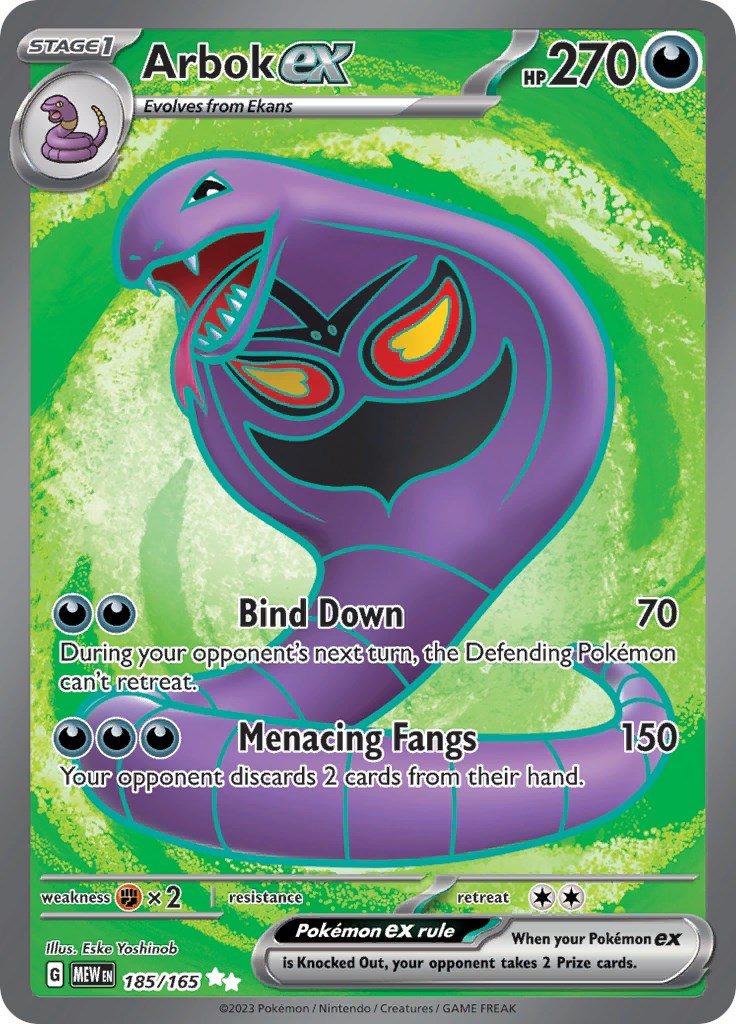 Pokemon: Arbok ex - 185/165 card image
