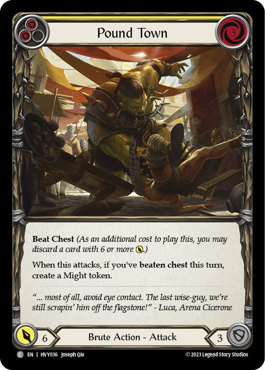 Flesh and Blood TCG: Pound Town (Yellow) image