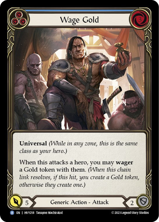 Flesh and Blood TCG: Wage Gold (Blue) image