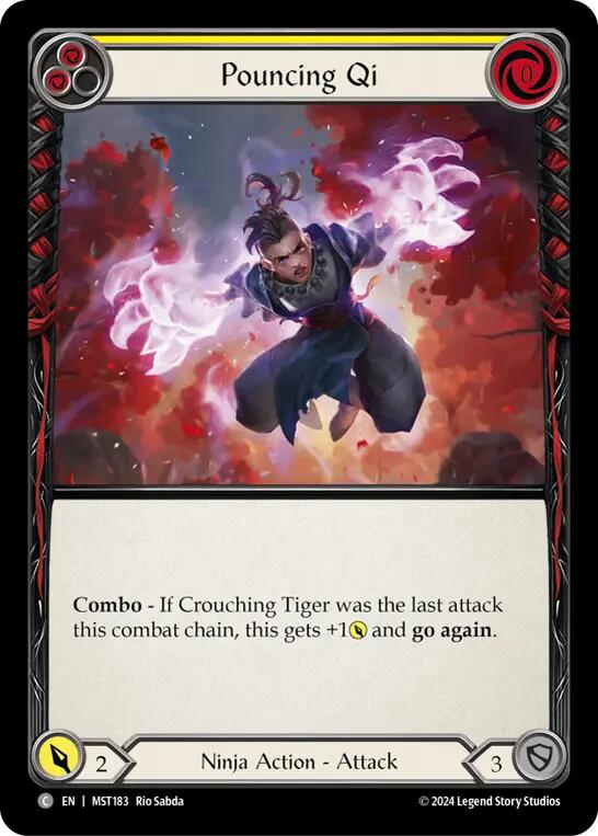 Flesh and Blood TCG: Pouncing Qi (Yellow) image