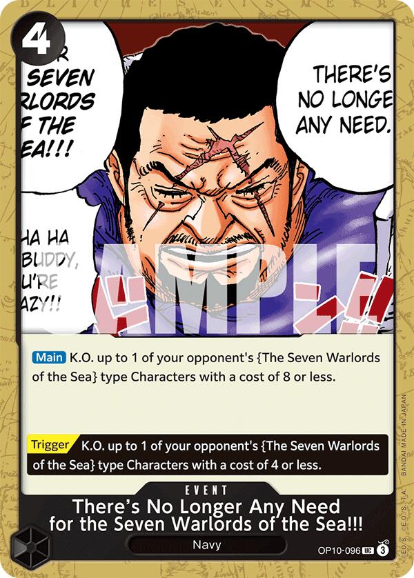 One Piece Card Game: There's No Longer Any Need for the Seven Warlords of the Sea!!! card image