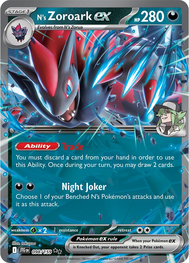 Pokemon: N's Zoroark ex - 098/159 card image