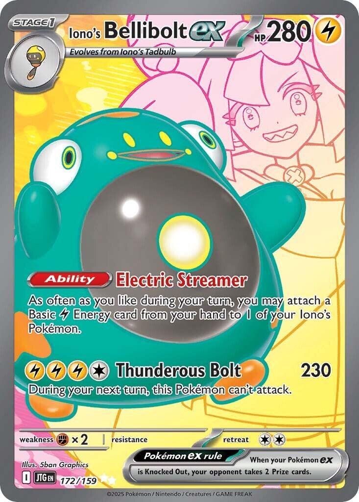 Pokemon: Iono's Bellibolt ex - 172/159 card image