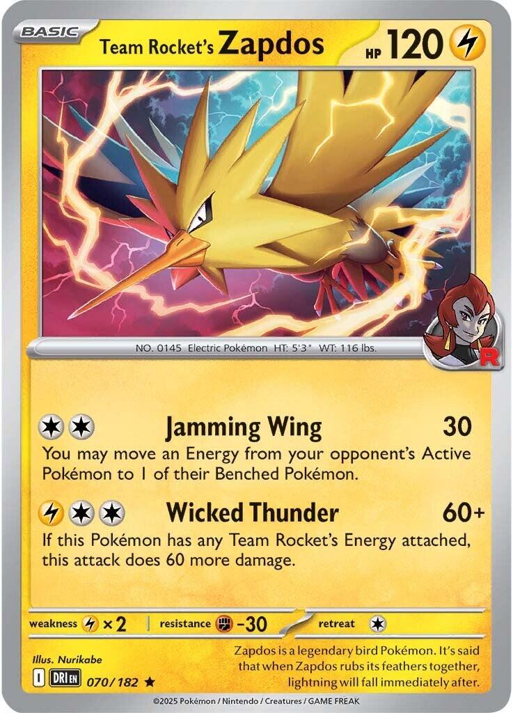 Pokemon: Team Rocket's Zapdos card image