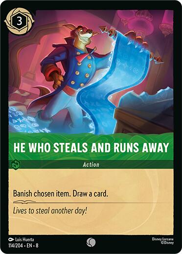 Disney Lorcana: He Who Steals And Runs Away card image