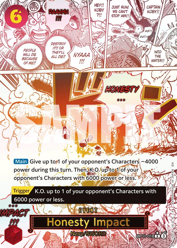 One Piece Card Game: Honesty Impact (Alternate Art) card image