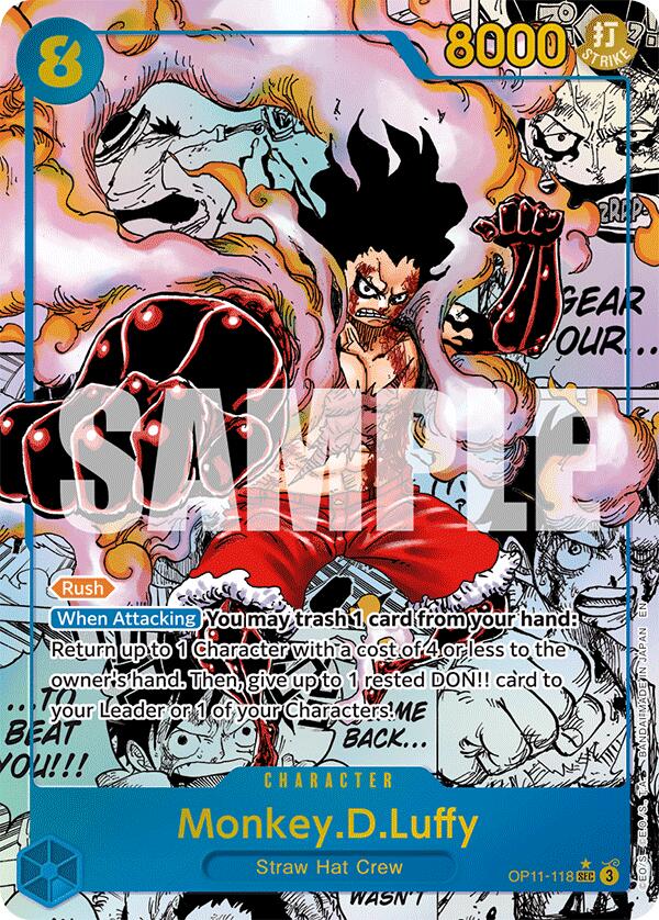 ワンピース カードゲーム ONE PIECE #118 MONKEY D. LUFFY One Piece Card Game - Monkey.D.Luffy (118) (Manga) - OP11-118