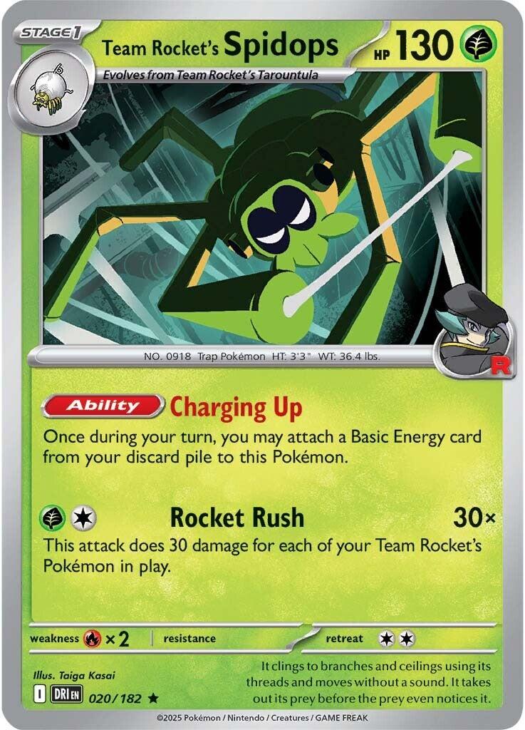 Pokemon: Team Rocket's Spidops - 020/182 card image