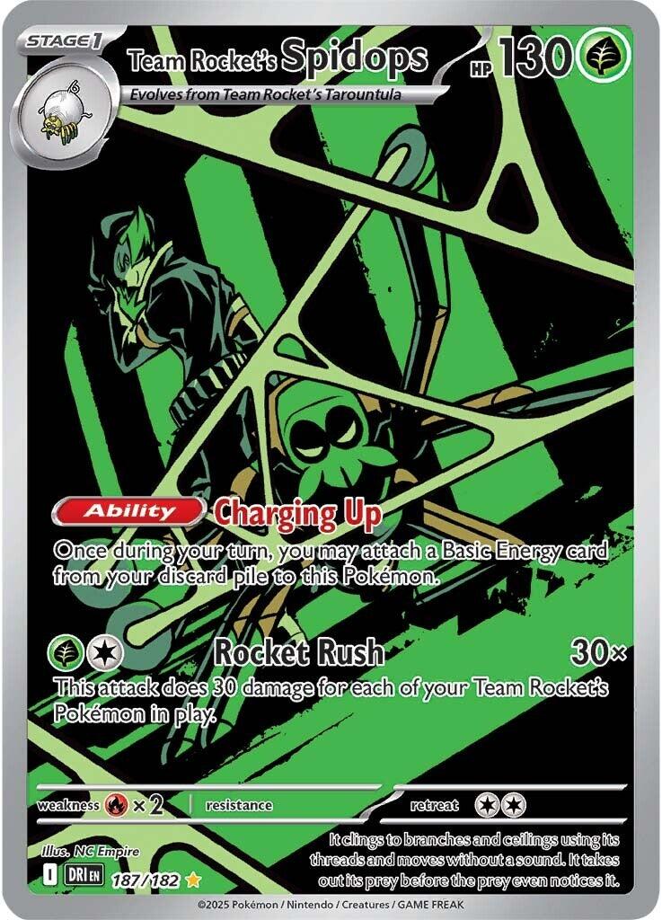 Pokemon: Team Rocket's Spidops - 187/182 card image