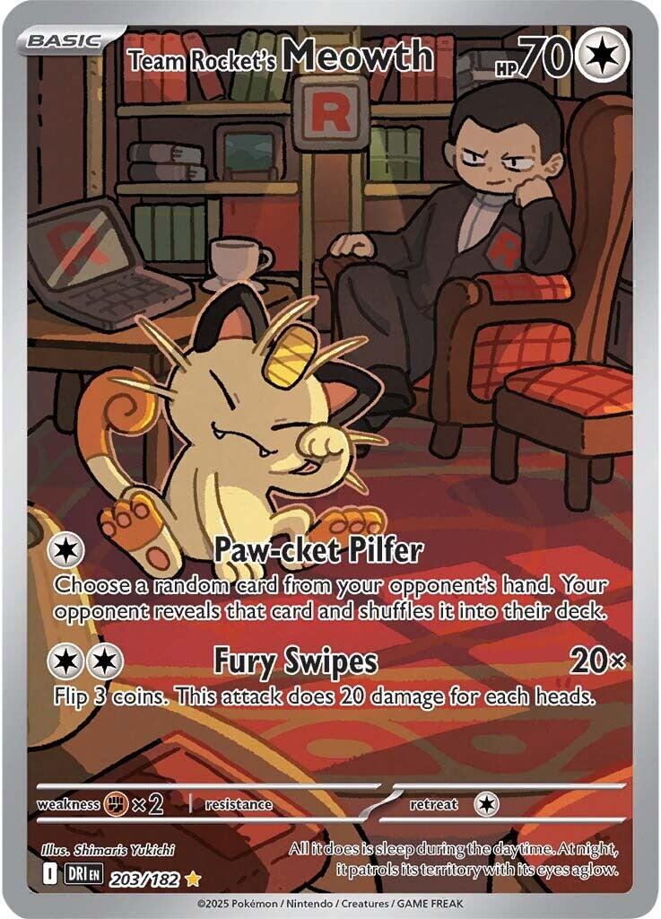 Pokemon: Team Rocket's Meowth - 203/182 card image