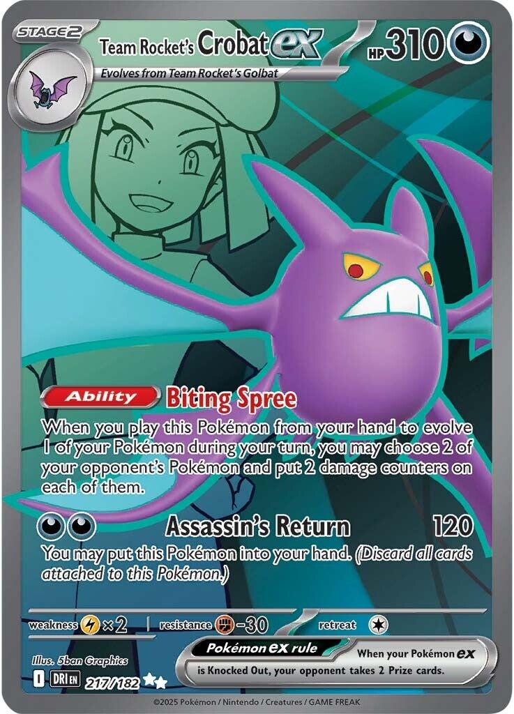 Pokemon: Team Rocket's Crobat ex - 217/182 card image