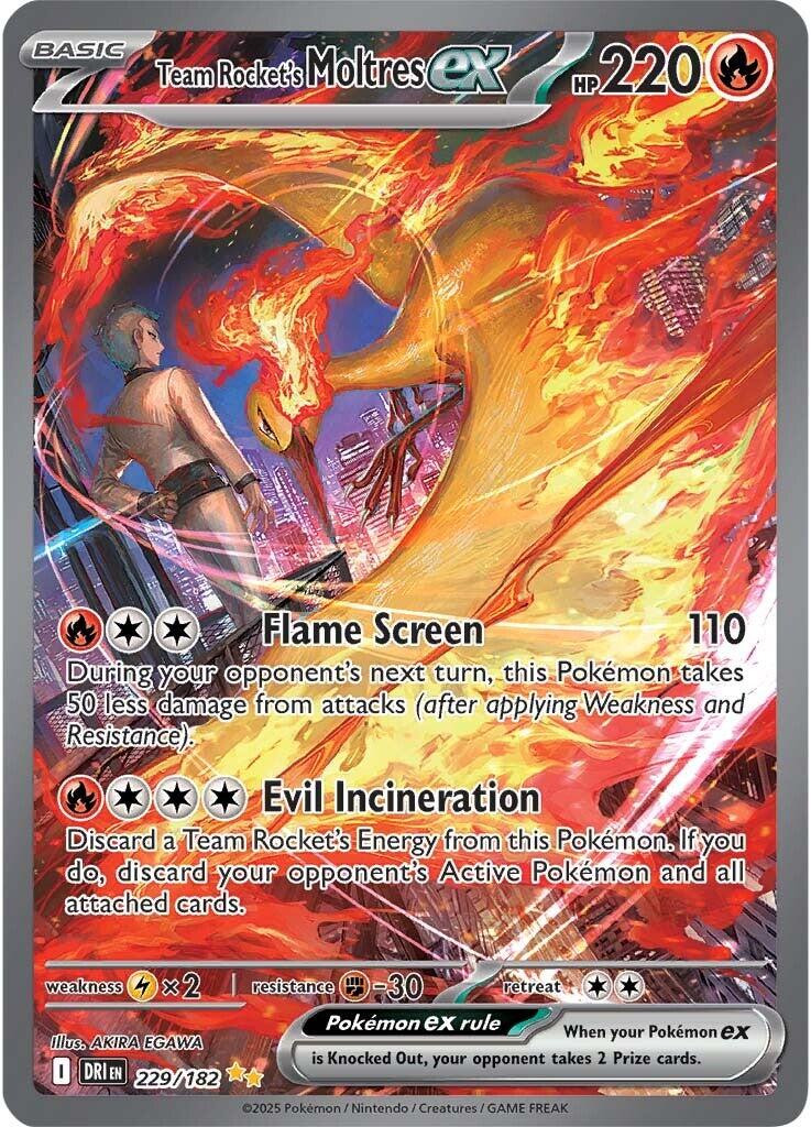 Pokemon: Team Rocket's Moltres ex - 229/182 card image
