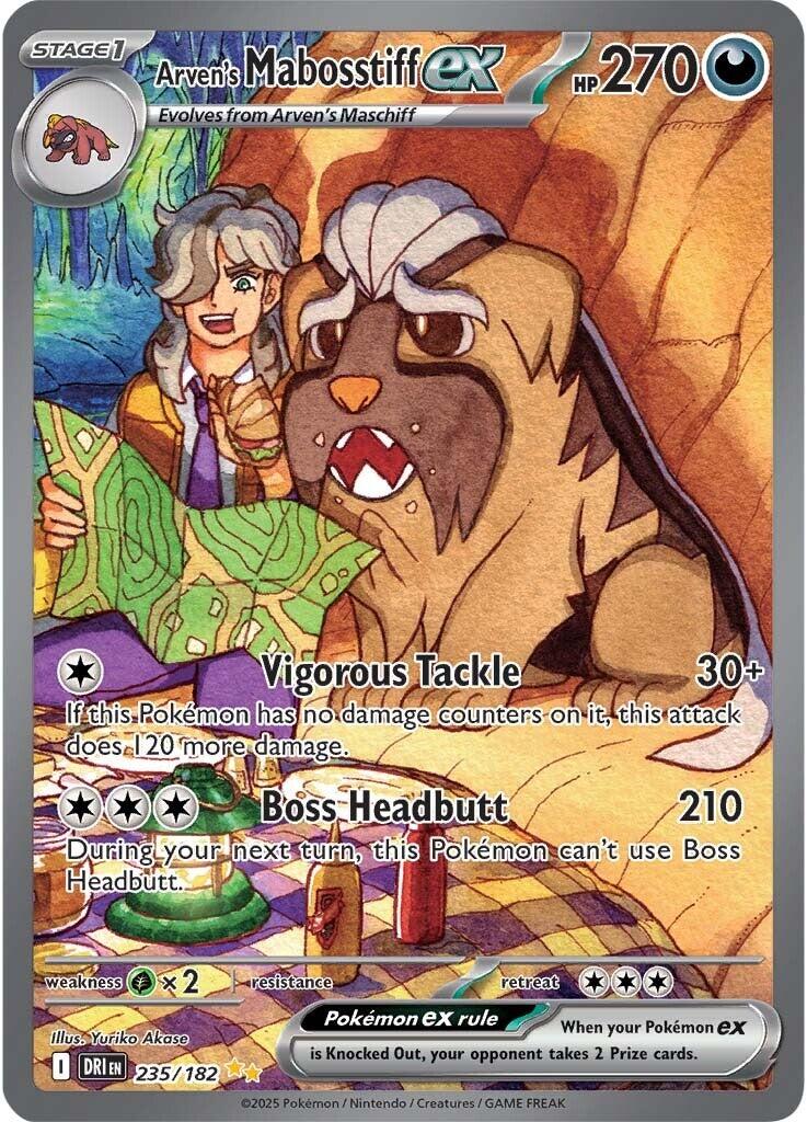 Pokemon: Arven's Mabosstiff ex - 235/182 card image