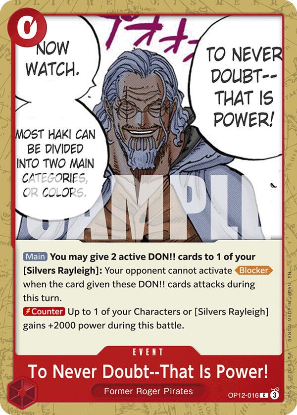 One Piece Card Game: To Never Doubt--That Is Power! card image