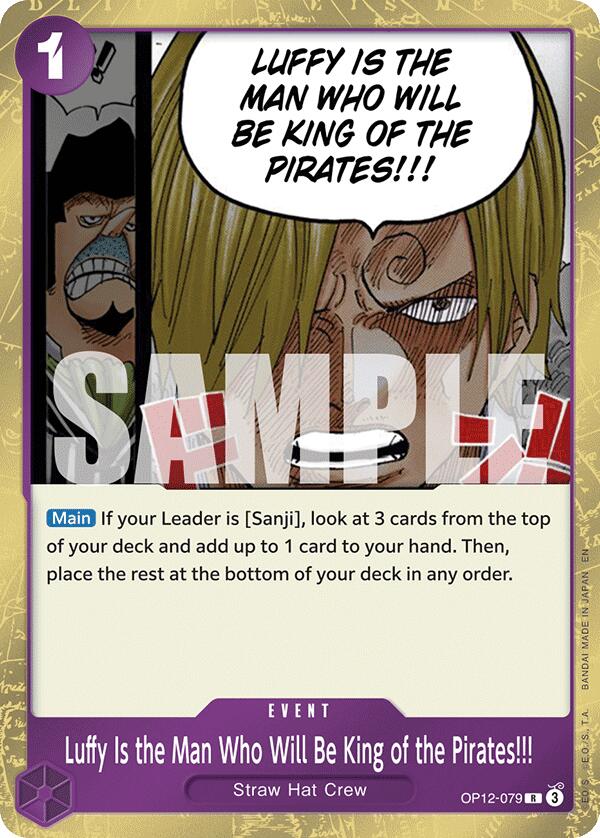 One Piece Card Game: Luffy Is the Man Who Will Be King of the Pirates!!! card image