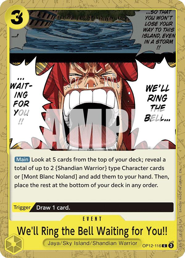 One Piece Card Game: We'll Ring the Bell Waiting for You!! card image