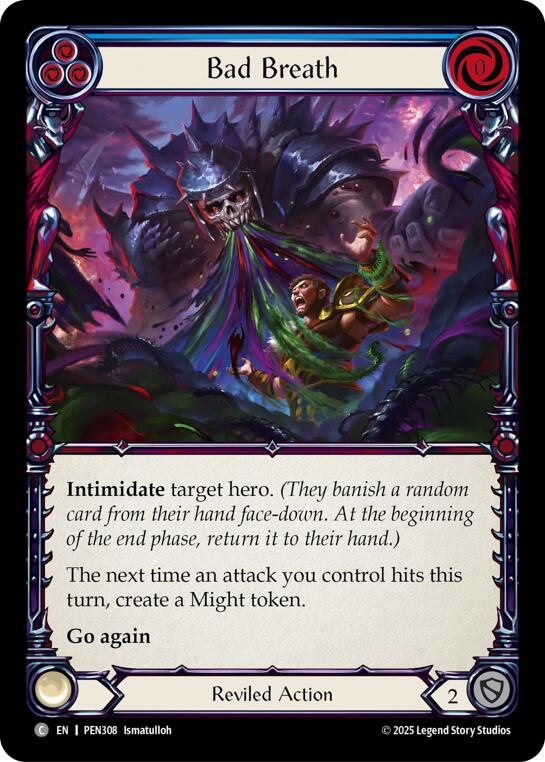 Flesh and Blood TCG: Bad Breath (Blue) card image