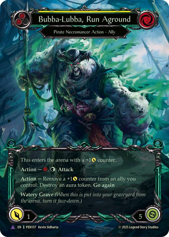 Flesh and Blood TCG: Bubba Lubba Run Aground (Yellow) (Marvel) card image
