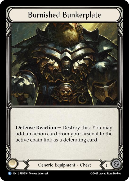 Flesh and Blood TCG: Burnished Bunkerplate card image