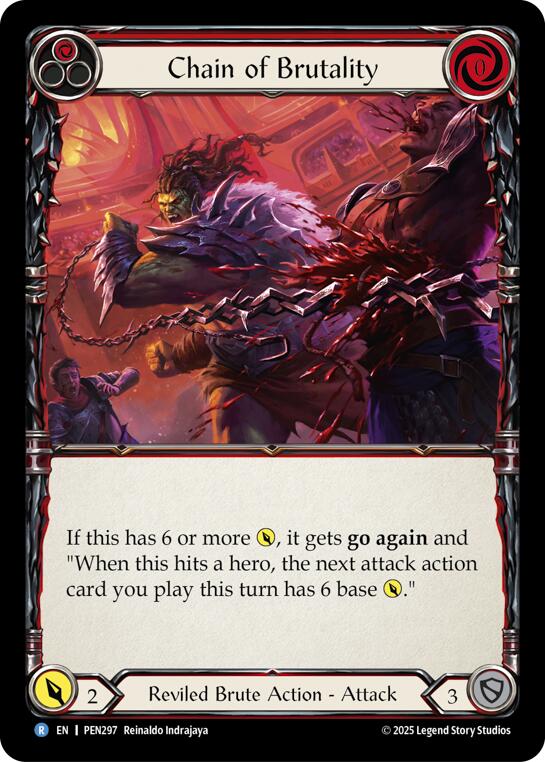 Flesh and Blood TCG: Chain of Brutality (Red) card image