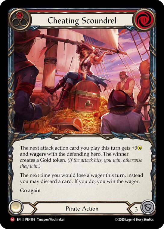 Flesh and Blood TCG: Cheating Scoundrel (Red) card image
