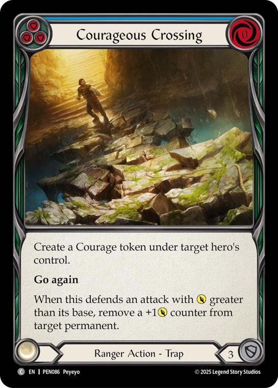 Flesh and Blood TCG: Courageous Crossing (Blue) card image