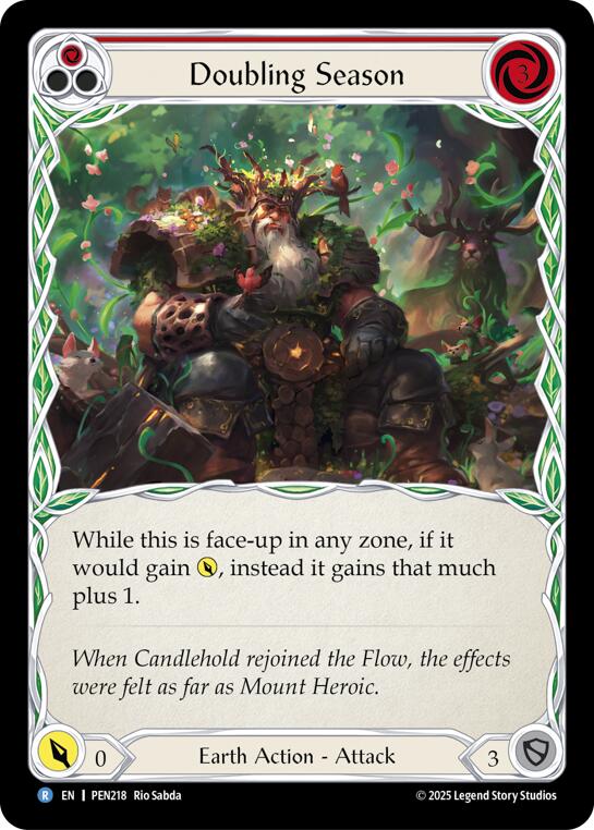Flesh and Blood TCG: Doubling Season (Red) card image