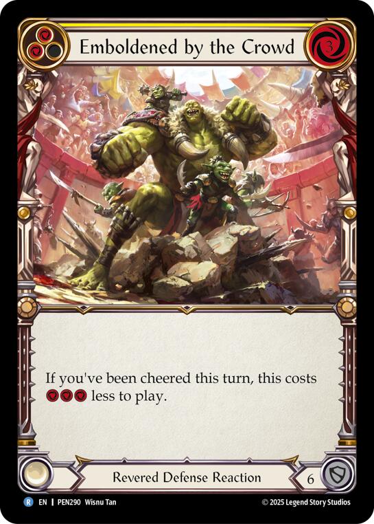 Flesh and Blood TCG: Emboldened By The Crowd (Yellow) card image