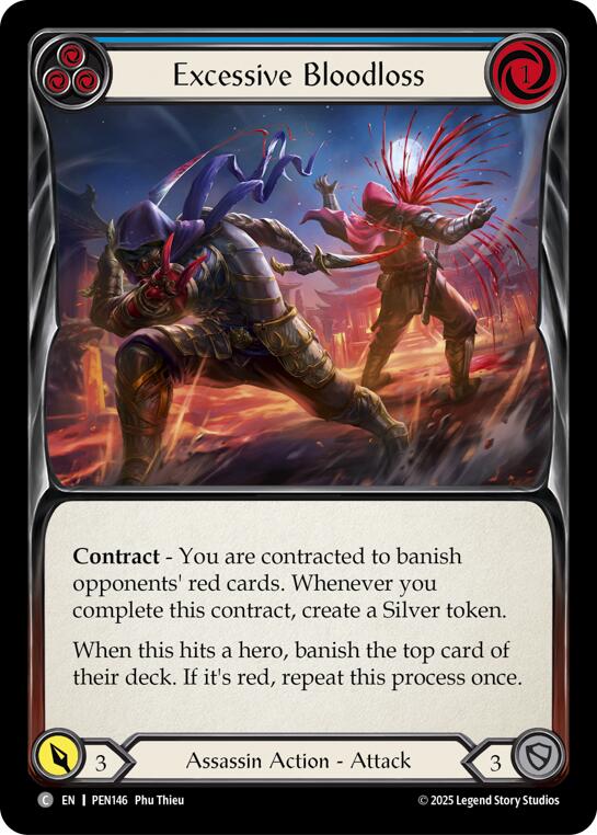 Flesh and Blood TCG: Excessive Bloodloss (Blue) card image