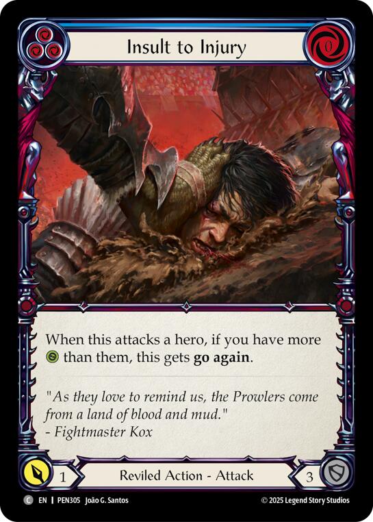 Flesh and Blood TCG: Insult To Injury (Blue) card image