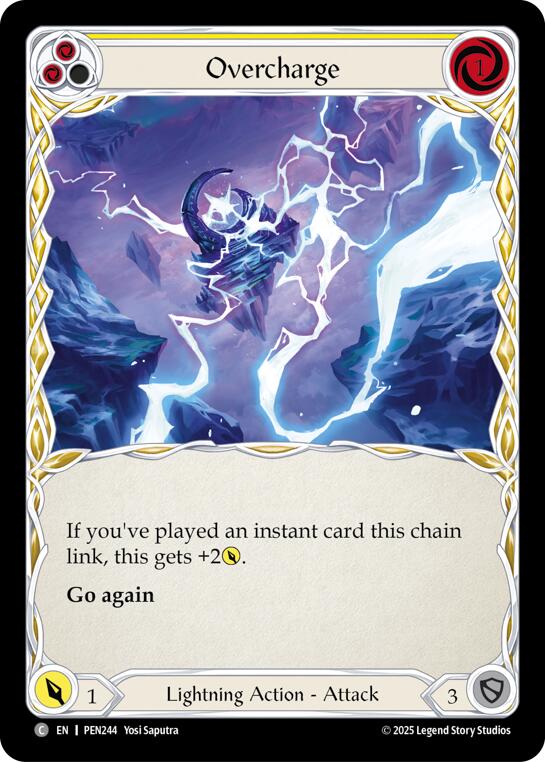 Flesh and Blood TCG: Overcharge (Yellow) card image