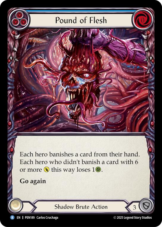 Flesh and Blood TCG: Pound Of Flesh (Blue) card image