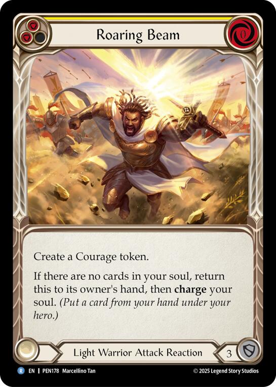 Flesh and Blood TCG: Roaring Beam (Yellow) card image