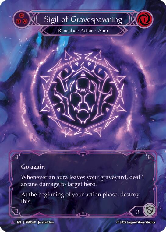 Flesh and Blood TCG: Sigil Of Gravespawning (Blue) (Marvel) card image