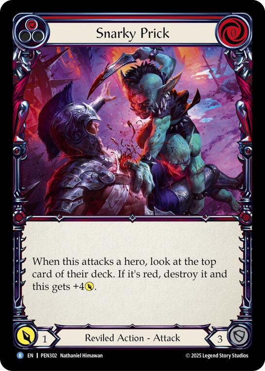 Flesh and Blood TCG: Snarky Prick (Red) card image
