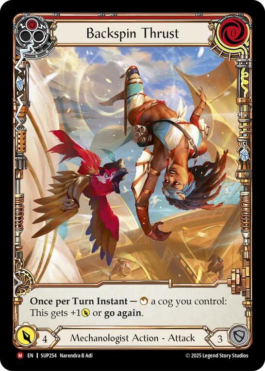 Flesh and Blood TCG: Backspin Thrust (Extended Art) card image