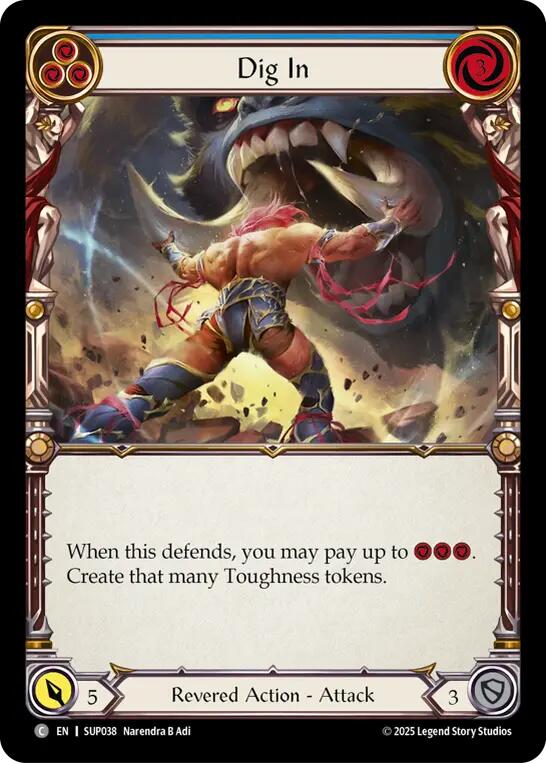 Flesh and Blood TCG: Dig In (Blue) card image