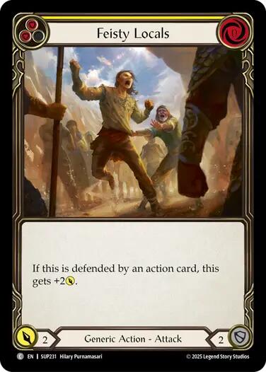 Flesh and Blood TCG: Feisty Locals (Yellow) card image