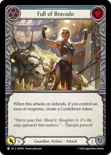 Flesh and Blood TCG: Full of Bravado (Blue) card image