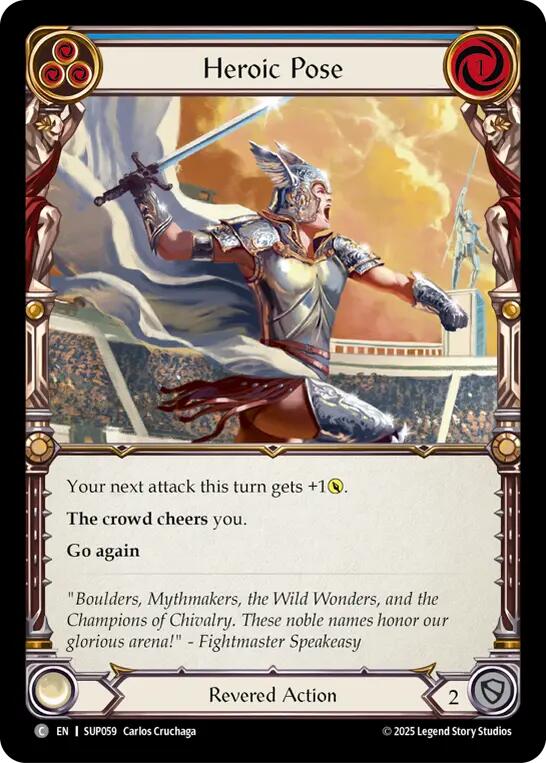 Flesh and Blood TCG: Heroic Pose (Blue) card image