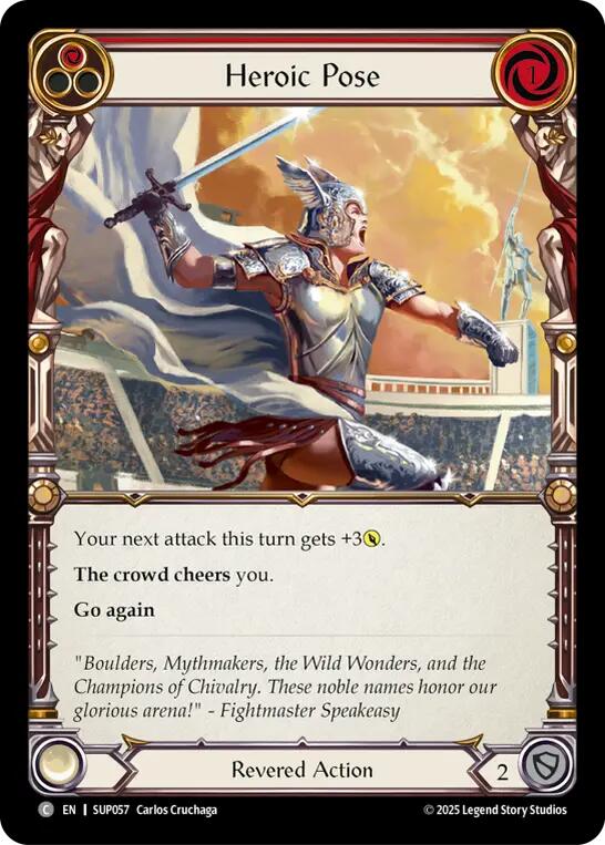 Flesh and Blood TCG: Heroic Pose (Red) card image