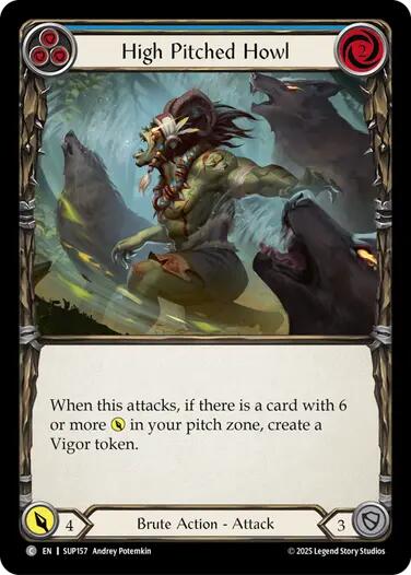 Flesh and Blood TCG: High Pitched Howl (Blue) card image