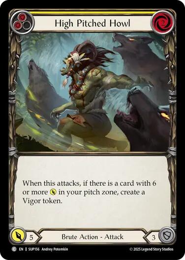 Flesh and Blood TCG: High Pitched Howl (Yellow) card image