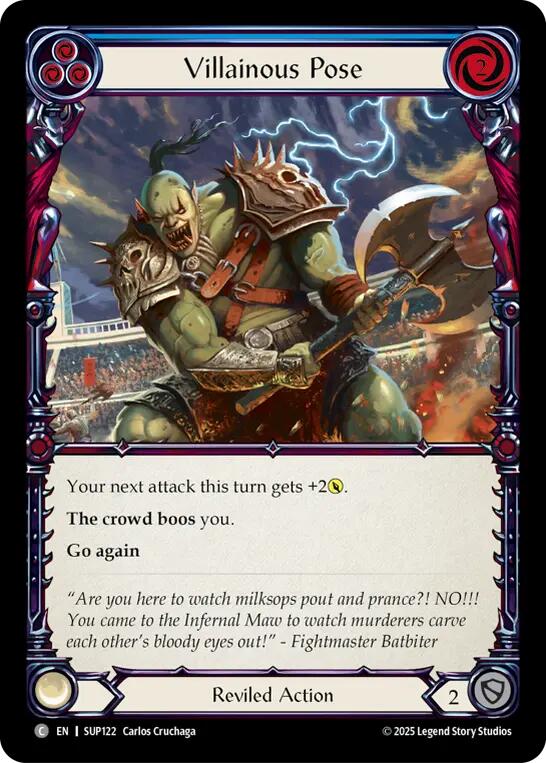 Flesh and Blood TCG: Villainous Pose (Blue) card image