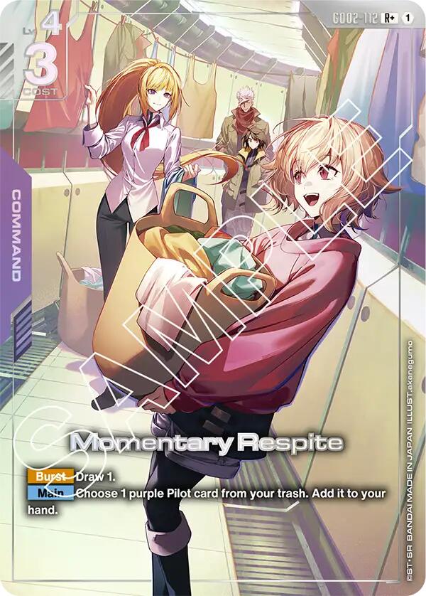 Gundam Card Game: Momentary Respite (R+) card image